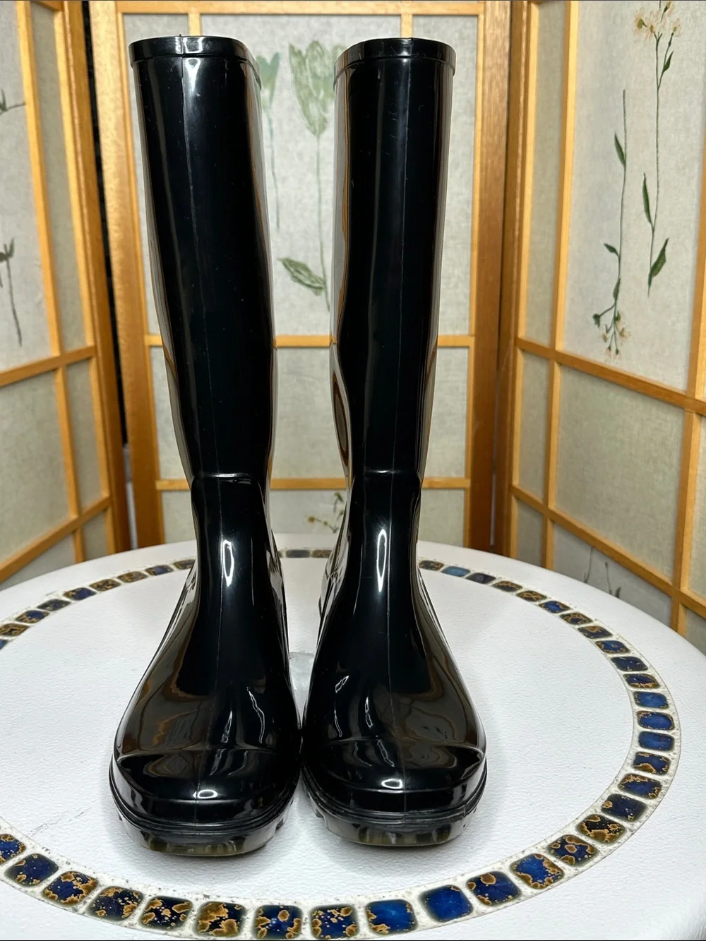🔥 Authentic Coach Women’s Knee-High Rubber Rain Boots  Size 8🔥